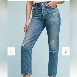 Citizens of Humanity Dree Ultra High Rise Straight Crop jeans 28 vintage denim